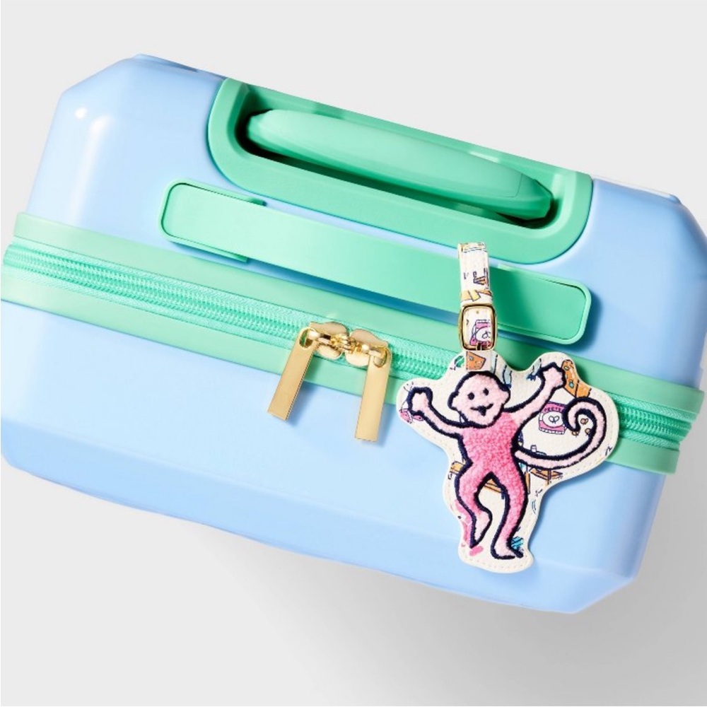 Roller Rabbit x Target Bundle of Monkey Roadtrip Luggage Tag & Monkey Hair Clip! - Picture 2 of 7